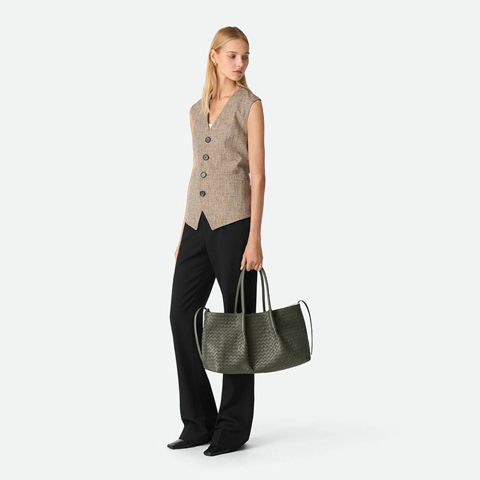 bottega veneta medium pinacoteca intrecciato reversible leather tote bag #817166